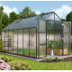 Szklarnia Domus 11,5 m² z aluminium i paneli poliwęglanowych 6 mm w kolorze czarnym - Vitavia