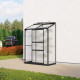 Szklarnia przyścienna Styx 0,9 m² z aluminium i paneli poliwęglanowych 4 mm w kolorze czarnym - Vitavia
