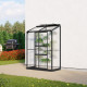 Szklarnia przyścienna Styx 0,9 m² z aluminium i szkła hartowanego 3 mm w kolorze czarnym - Vitavia