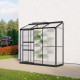 Szklarnia przyścienna Styx 1,3 m² z aluminium i paneli poliwęglanowych 4 mm w kolorze czarnym - Vitavia