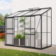 Szklarnia przyścienna Styx 3,3 m² z aluminium i paneli poliwęglanowych 4 mm w kolorze czarnym - Vitavia