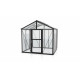 Szklarnia Zeus 6,2 m² z aluminium, szkła hartowanego 3 mm i paneli poliwęglanowych 10 mm w kolorze czarnym - Vitavia