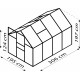 Szklarnia Calypso 5,8 m² z aluminium i paneli poliwęglanowych 4 mm - Vitavia