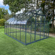 Szklarnia ogrodowa 3x4,2 m COMTESSE z antracytowego aluminium i szkła hartowanego 4 mm - Green Protect 