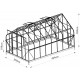 Szklarnia ogrodowa 3x4,8 m COMTESSE z antracytowego aluminium i szkła hartowanego 4 mm - Green Protect