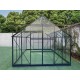 Konstrukcja szklarni ogrodowej (bez paneli) 16,32 m² z antracytowego aluminium - Green Protect