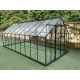 Konstrukcja szklarni ogrodowej (bez paneli) 16,32 m² z antracytowego aluminium - Green Protect