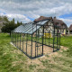 Konstrukcja szklarni ogrodowej (bez paneli) 16,32 m² z antracytowego aluminium - Green Protect