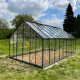 Konstrukcja szklarni ogrodowej (bez paneli) 16,32 m² z antracytowego aluminium - Green Protect