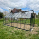 Konstrukcja szklarni ogrodowej (bez paneli) 16,32 m² z antracytowego aluminium - Green Protect