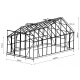 Konstrukcja szklarni ogrodowej (bez paneli) 16,32 m² z antracytowego aluminium - Green Protect