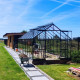 Konstrukcja szklarni ogrodowej (bez paneli) 16,32 m² z antracytowego aluminium - Green Protect