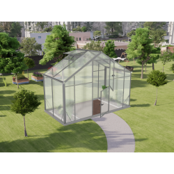 Szklarnia ogrodowa 4,35m² z aluminium i poliwęglanu 6mm Sanus XL4 - Gampre