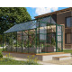Szklarnia Mars 9,9 m² z aluminium i szkła hartowanego 3 mm w kolorze szmaragdowym - Vitavia