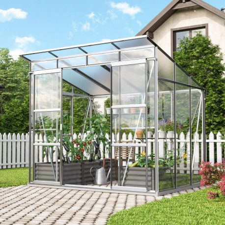 Szklarnia Freya 5,9 m² z aluminium i szkła hartowanego 3 mm - Vitavia