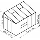 Szklarnia przyścienna Osiris 6,5 m² z aluminium i paneli poliwęglanowych 4 mm - Vitavia