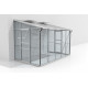 Szklarnia przyścienna Osiris 6,5 m² z aluminium, paneli poliwęglanowych i szkła bezpiecznego 3 mm - Vitavia