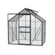 Szklarnia Venus 2,5 m² z aluminium i szkła hartowanego 3 mm w kolorze czarnym - Vitavia