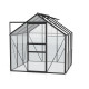 Szklarnia Venus 3,8m² z aluminium i szkła hartowanego 3mm w kolorze czarnym - Vitavia