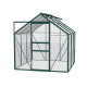  Szklarnia Venus 3,8 m² z aluminium i szkła hartowanego 3 mm w kolorze szmaragdowym - Vitavia