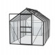 Szklarnia Venus 6,2 m² z aluminium i szkła hartowanego 3 mm w kolorze czarnym - Vitavia