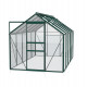 Szklarnia Venus 6,2 m² z aluminium i szkła hartowanego 3 mm w kolorze szmaragdowym - Vitavia