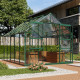 Szklarnia Mars 8,3 m² z aluminium i szkła hartowanego 3 mm w kolorze szmaragdowym - Vitavia