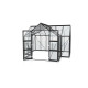 Szklarnia Campus 13,0 m² z aluminium i szkła hartowanego 3 mm w kolorze czarnym - Vitavia