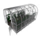 Szklarnia ogrodowa 12m² ze stali ocynkowanej i poliwęglanu 4mm - Klasika