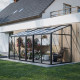 Przyścienna szklarnia ogrodowa 7,22 m² - wys. 268 cm - z aluminium i szkła hartowanego - BloomCabin