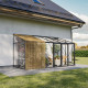 Przyścienna szklarnia 7,22 m² - wys. 268 cm - aluminiowa konstrukcja, drewniane wykończenie i szkło hartowane - BloomCabin