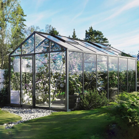 Szklarnia ogrodowa Classic 235x608 cm aluminium i szkło z ochroną przeciwsłoneczną - BloomCabin