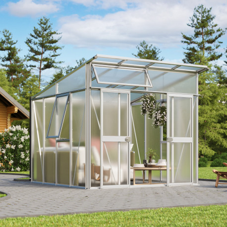 Szklarnia Aura 7,8 m² z aluminium i paneli poliwęglanowych 10 mm - Vitavia