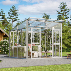 Szklarnia Aura 7,8 m² z aluminium, szkła hartowanego 3 mm i poliwęglanu 10 mm - Vitavia
