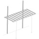 Szeroka składana półka z aluminium na nóżkach 120x52,5x79cm - Green Protect