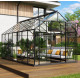 Szklarnia Uranus 11,5 m² z aluminium i szkła hartowanego 3 mm w kolorze czarnym - Vitavia