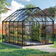 Szklarnia Uranus 8,3 m² z aluminium i szkła hartowanego 3 mm w kolorze czarnym - Vitavia