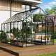 Szklarnia Uranus 9,9 m² z aluminium i szkła hartowanego 3 mm w kolorze czarnym - Vitavia