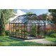 Szklarnia Uranus 9,9 m² z aluminium i szkła hartowanego 3 mm w kolorze czarnym - Vitavia