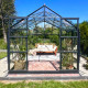 Szklarnia ogrodowa Orangerie B 12 m² antracytowa z 4 mm szkła hartowanego + podstawa Green Protect