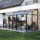 Przyścienna szklarnia ogrodowa 7,22 m² - wys. 248 cm - z aluminium i szkła hartowanego - BloomCabin