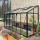 Przyścienna szklarnia ogrodowa 7,22 m² - wys. 248 cm - z aluminium i szkła hartowanego - BloomCabin
