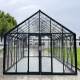 Szklarnia ogrodowa 3,6x5,5m ROYALE z aluminium w kolorze czarnym i szkła hartowanego 4 mm - Green Protect