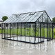 Szklarnia ogrodowa 3,6x5,5m ROYALE z aluminium w kolorze czarnym i szkła hartowanego 4 mm - Green Protect