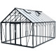 Szklarnia ogrodowa 3,6x5,5m ROYALE z aluminium w kolorze czarnym i szkła hartowanego 4 mm - Green Protect