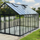 Szklarnia ogrodowa 3,6x5,5m ROYALE z aluminium w kolorze czarnym i szkła hartowanego 4 mm - Green Protect
