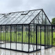 Szklarnia ogrodowa 3,6x5,5m ROYALE z aluminium w kolorze czarnym i szkła hartowanego 4 mm - Green Protect
