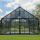 Szklarnia ogrodowa 4,9x5,5m ROYALE z aluminium w kolorze czarnym i szkła hartowanego 4 mm - Green Protect