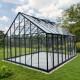 Szklarnia ogrodowa 4,9x5,5m ROYALE z aluminium w kolorze czarnym i szkła hartowanego 4 mm - Green Protect