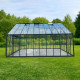 Szklarnia ogrodowa 4,9x6,1m ROYALE z aluminium w kolorze czarnym i szkła hartowanego 4 mm - Green Protect